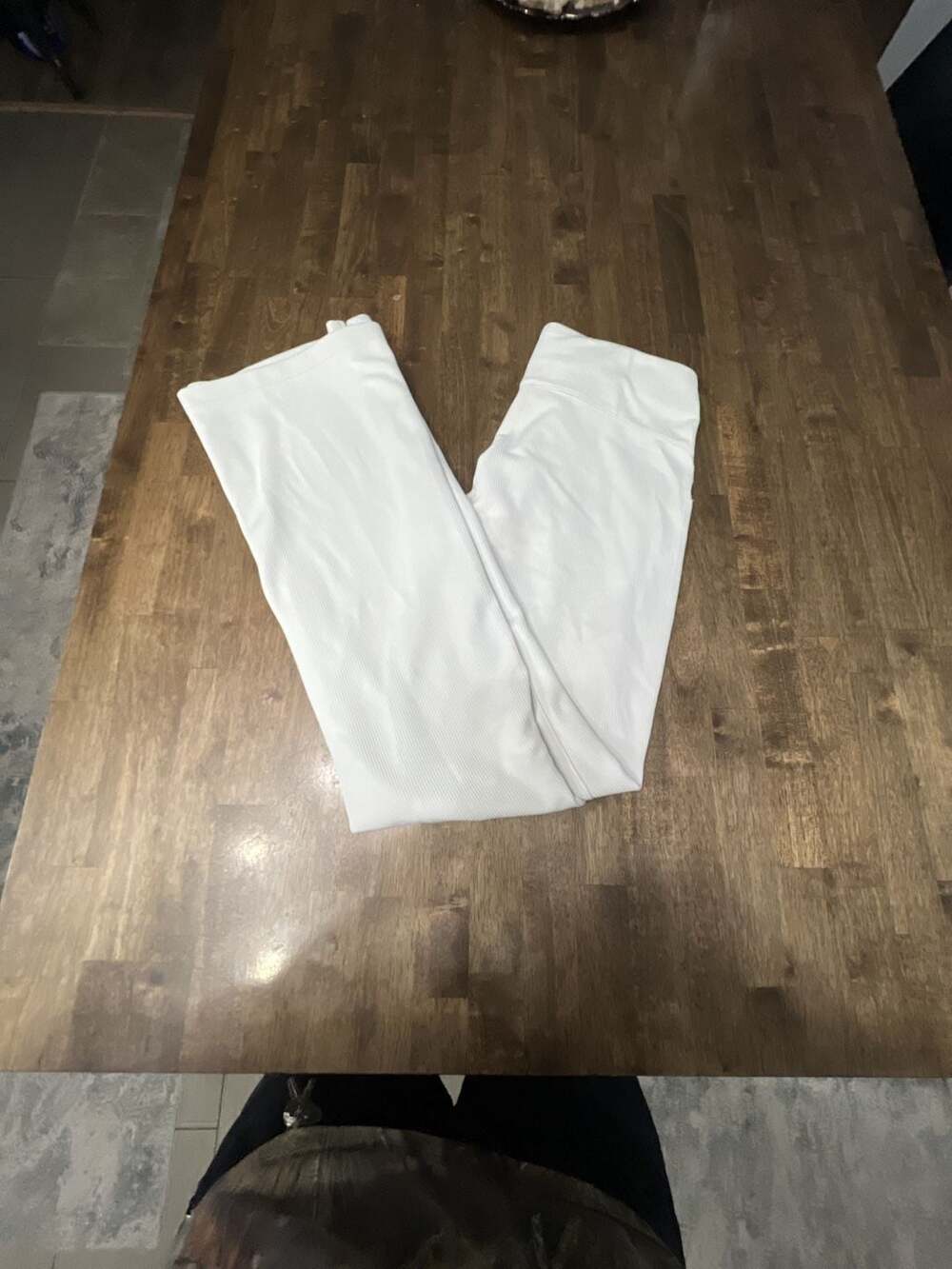 Lululemon Groove Pant Size 8 White Ribbed Flare Pants